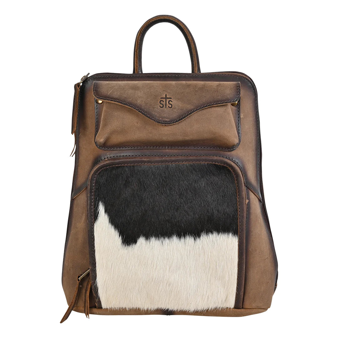cowhide leather backpack brown STS Ranch COWHIDE SUNNY BACKPACK – The Country Family