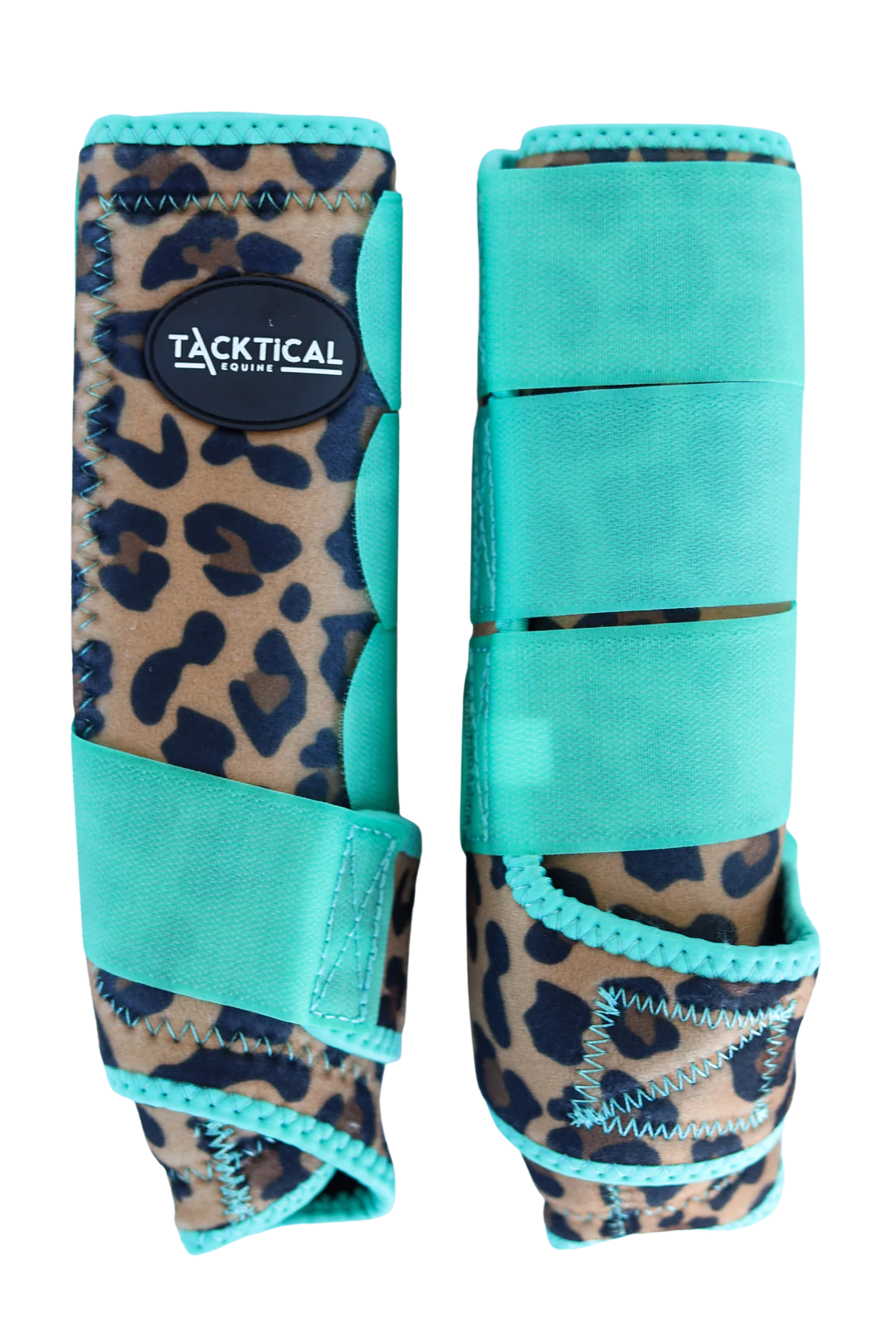 Ranch Dress'n TACKTICAL™ LEOPARD & TURQUOISE SPLINT BOOTS (PAIR)