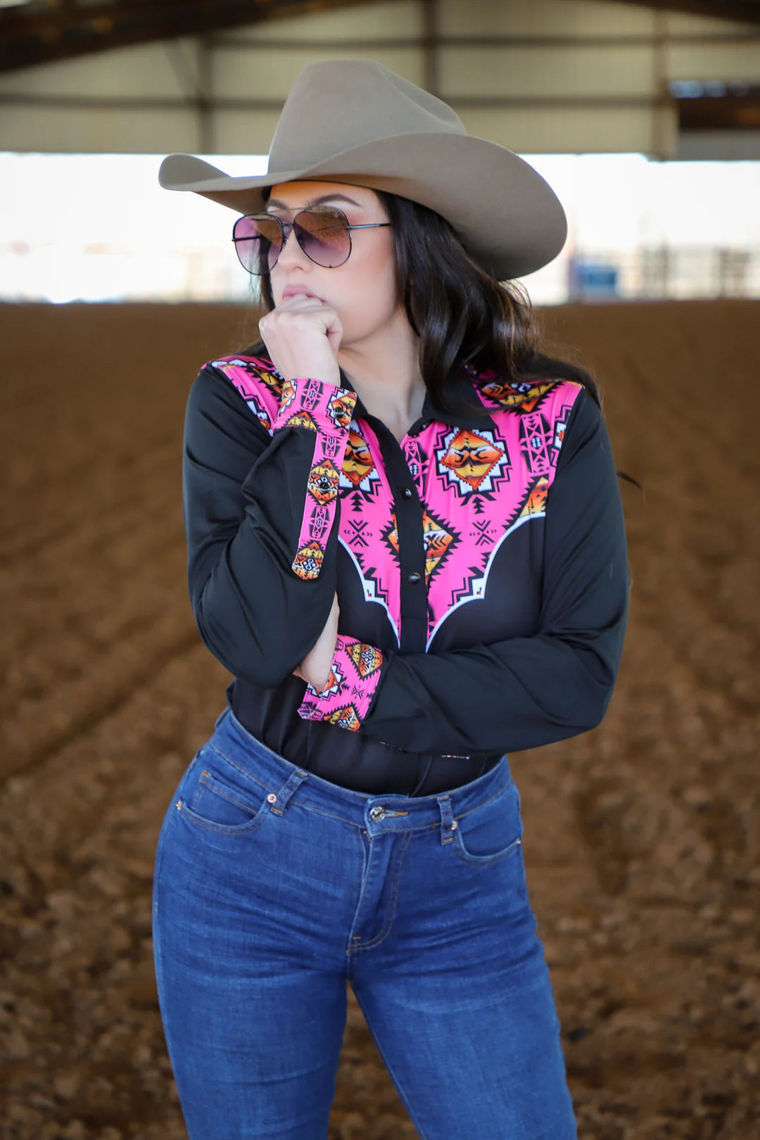 Ranch Dress'n PINK SEDONA YOKE PERFORMANCE RODEO SHIRT (ADULT) – The Country Family