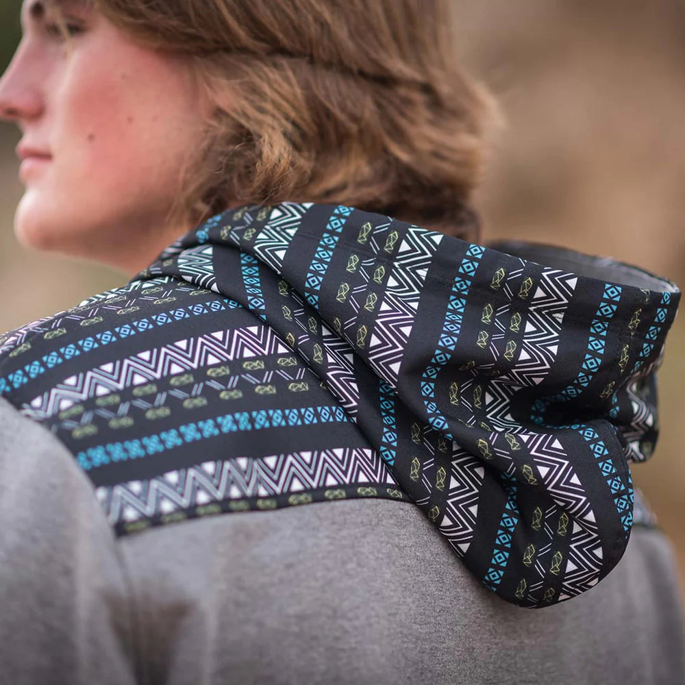 STS Ranch MEN'S RYLAND HOODIE - GRAY & AZTEC