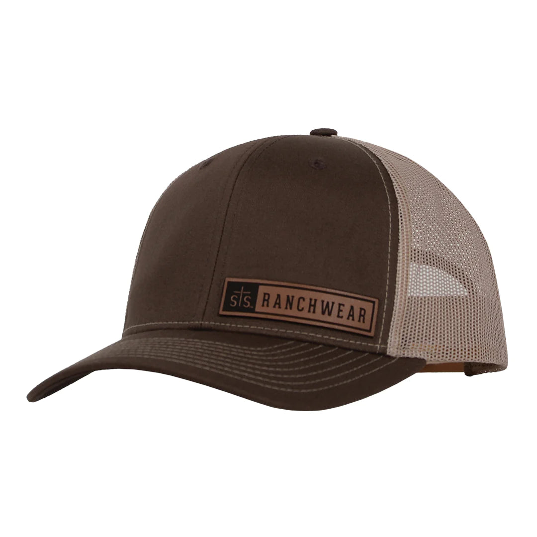 STS SILVER AND BLACK BAR PATCH HAT - BROWN & KHAKI