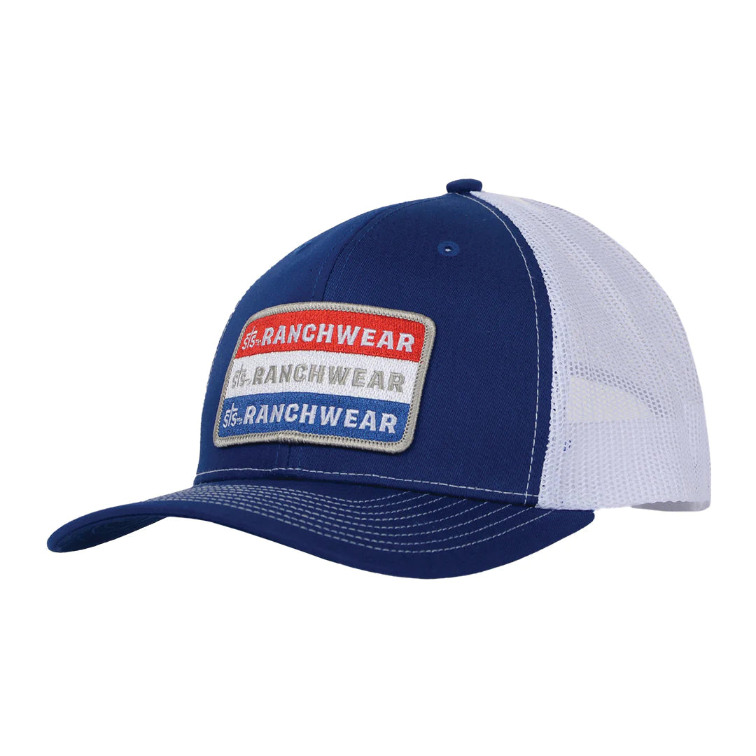 STS RED, WHITE AND BLUE PATCH HAT - ROYAL & WHITE