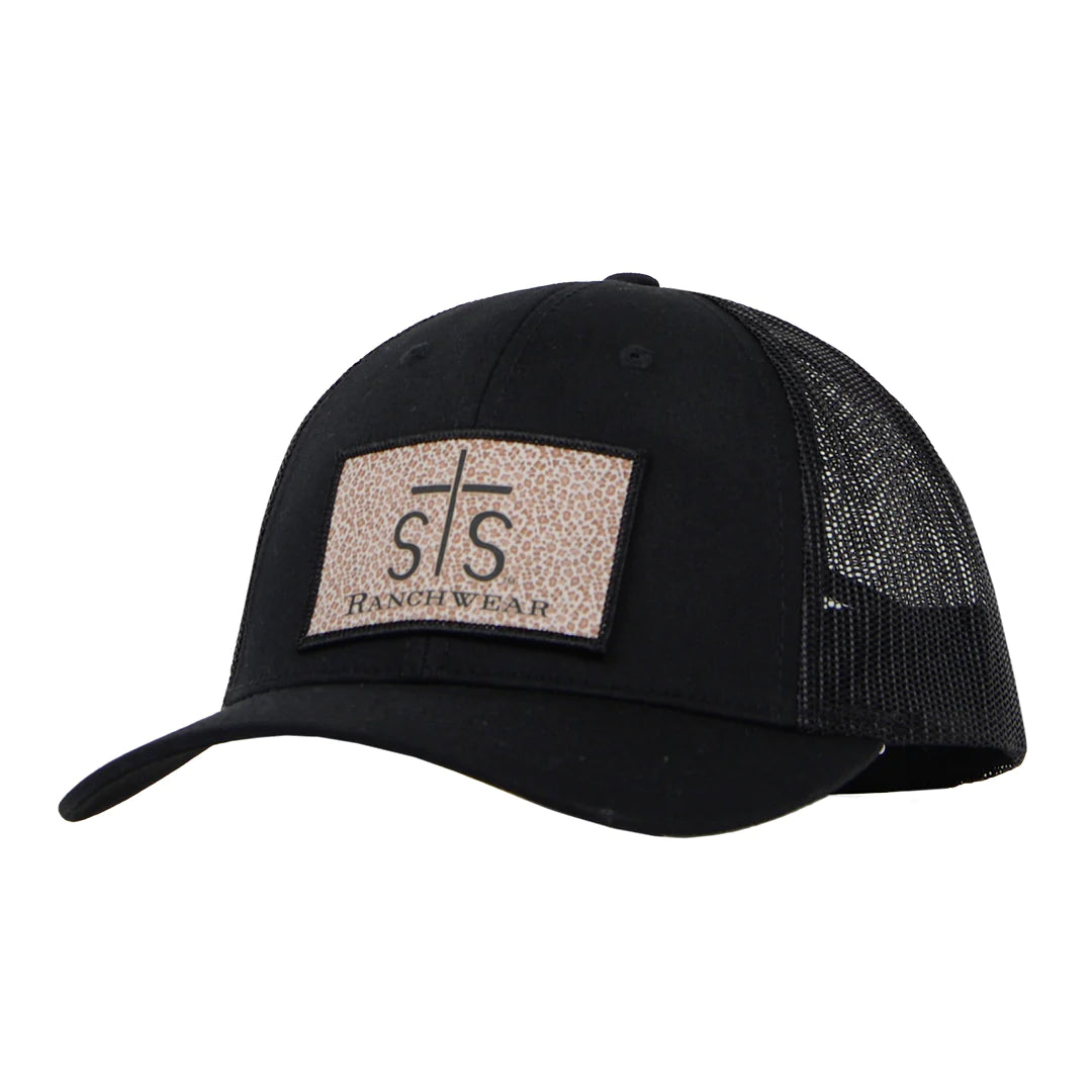 STS LEOPARD PATCH HAT - BLACK