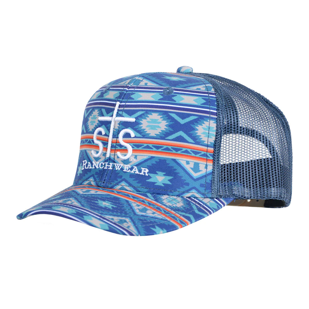 STS PUFF HAT - MOJAVE SKY & NAVY MESH