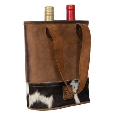 STS Ranch COWHIDE DOUBLE WINE BAG