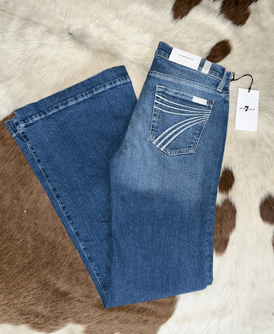 7 For All Mankind Tailorless Dojo - Light Wash White Gold Pocket