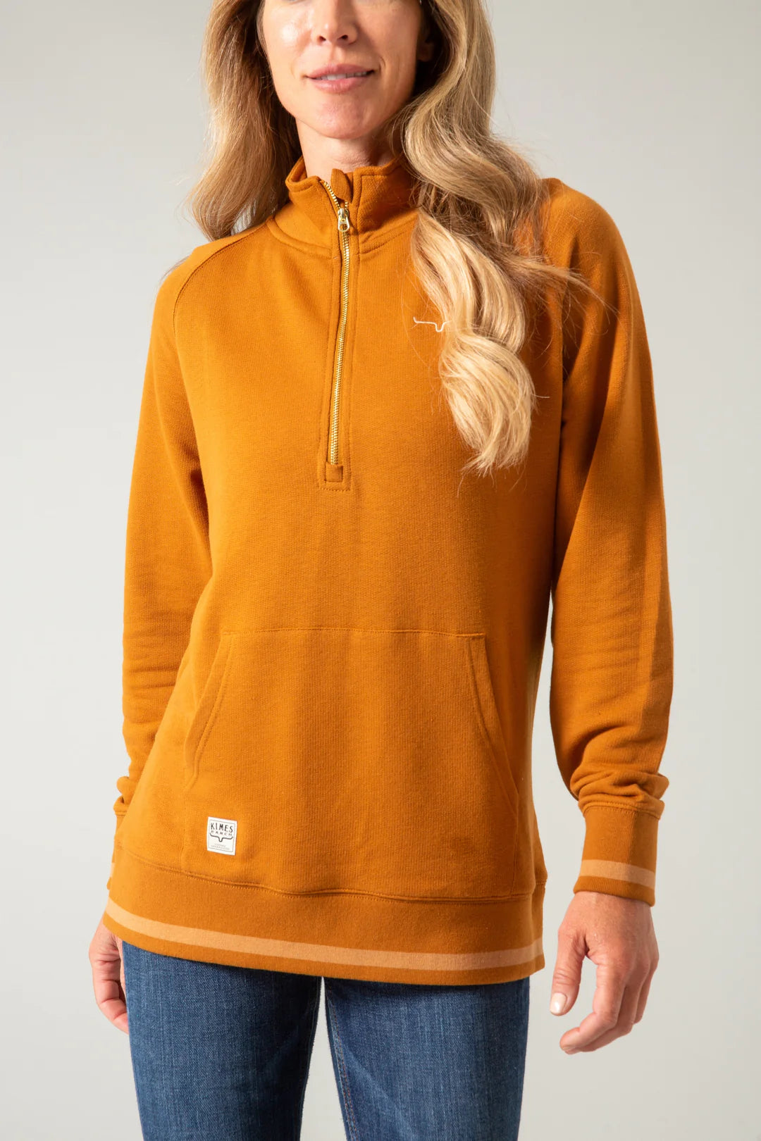 Kimes Ranch Hazer Quarter Zip Hoodie - WW Brown