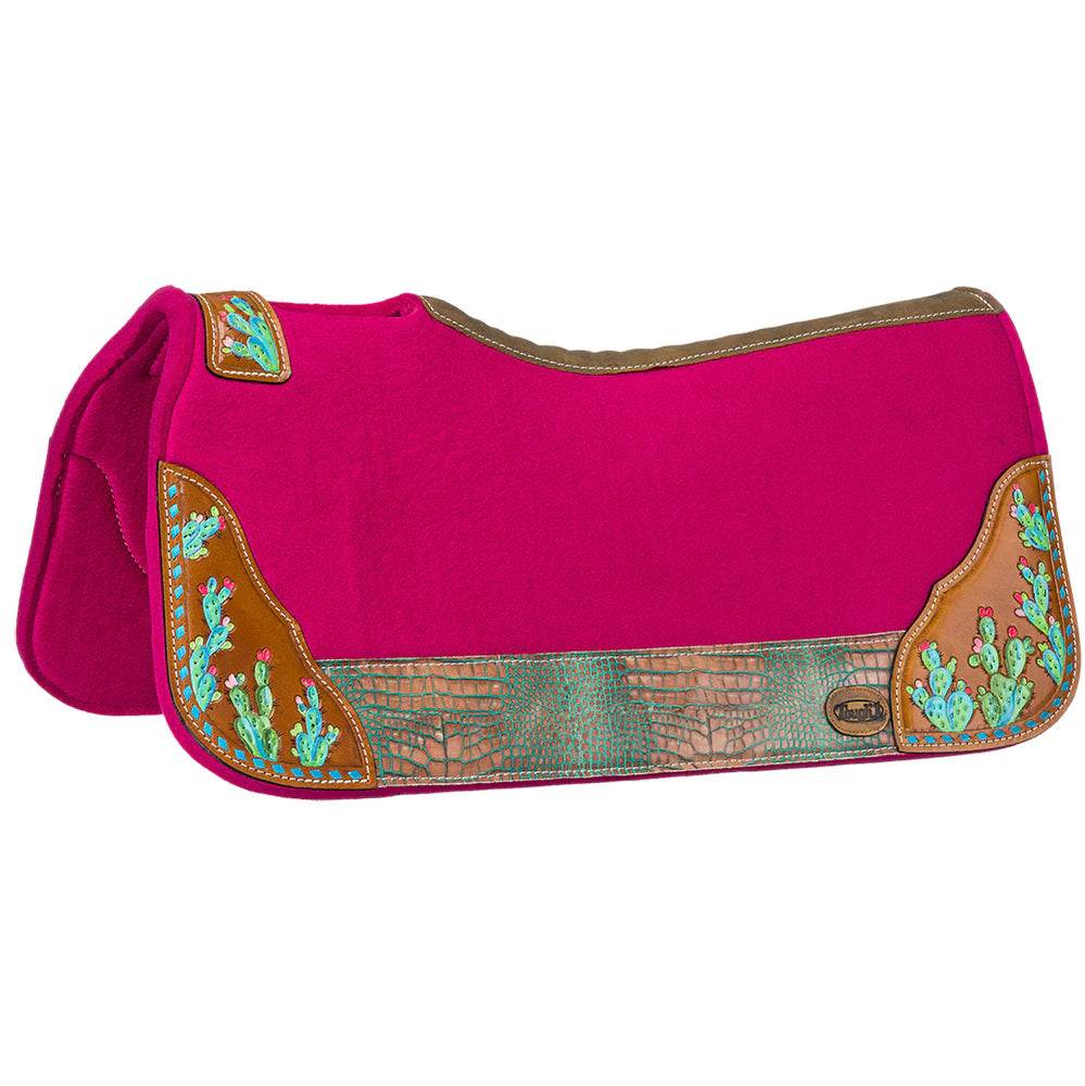 Tough-1 Hand Painted Cactus Saddle Pad