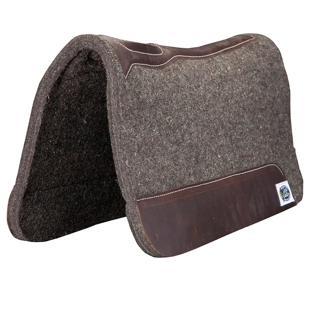 Cactus 1 in Grey Wool Felt Saddle Pad