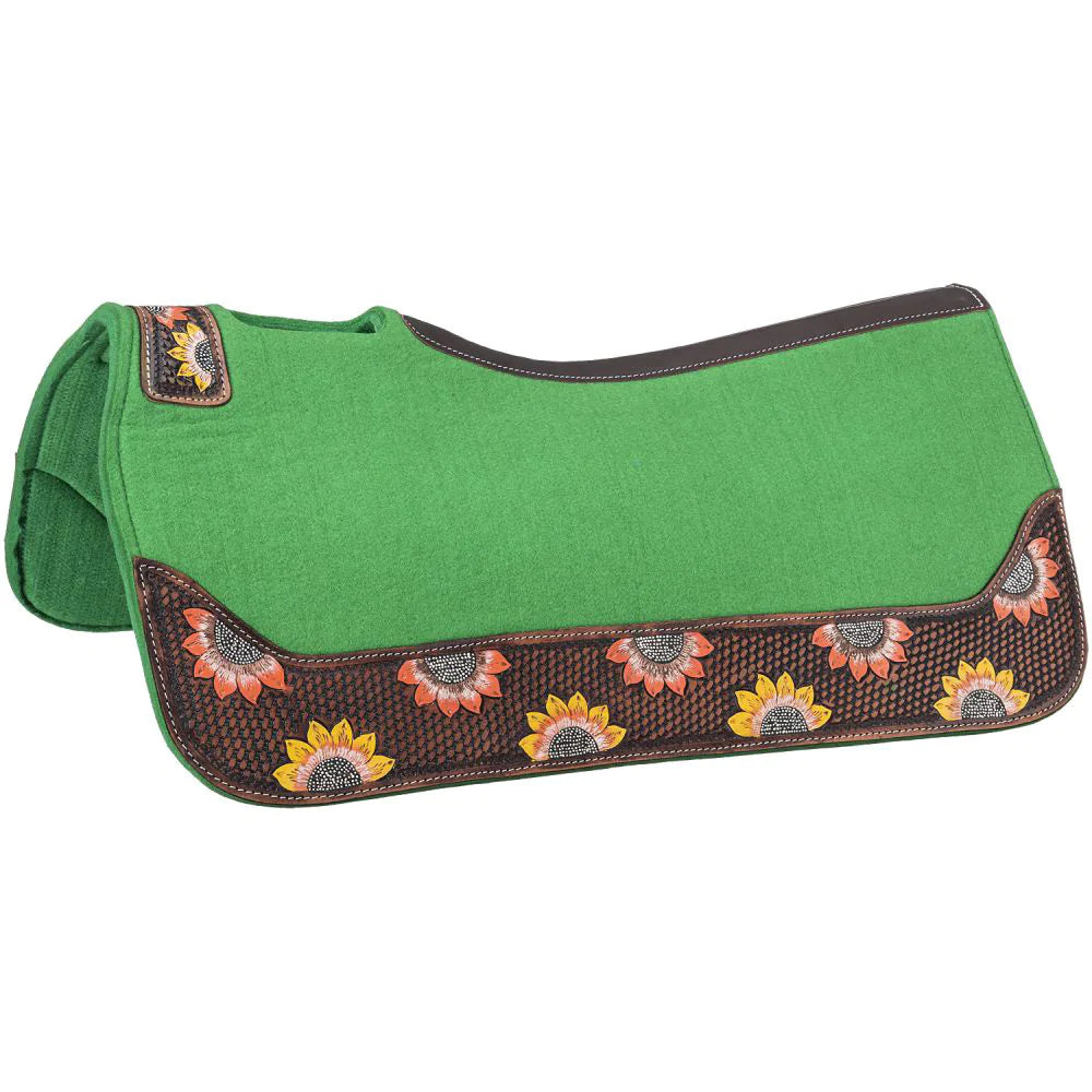 Tough-1 Hand Painted Sunflower Saddle Pad 31x32