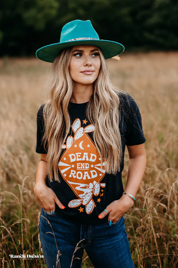 Ranch Dress'n Dead End Road - Heather Black Tee