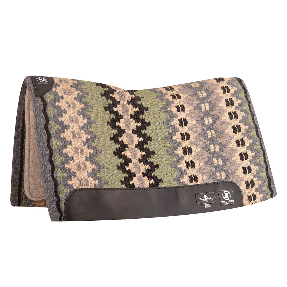 Classic Equine 1in Zone Wool Top 34x38 Felt Saddle Pad