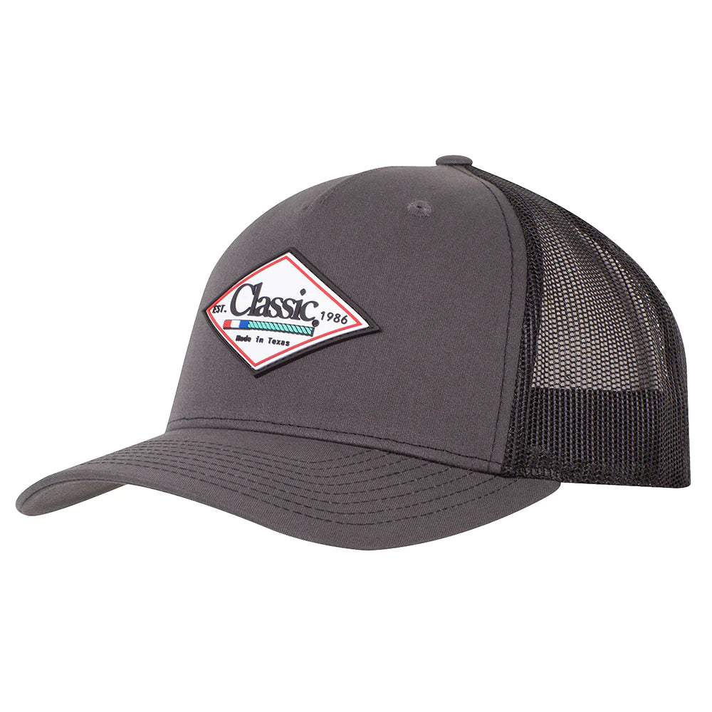 Classic Equine Charcoal/Black Diamond Patch Logo Cap