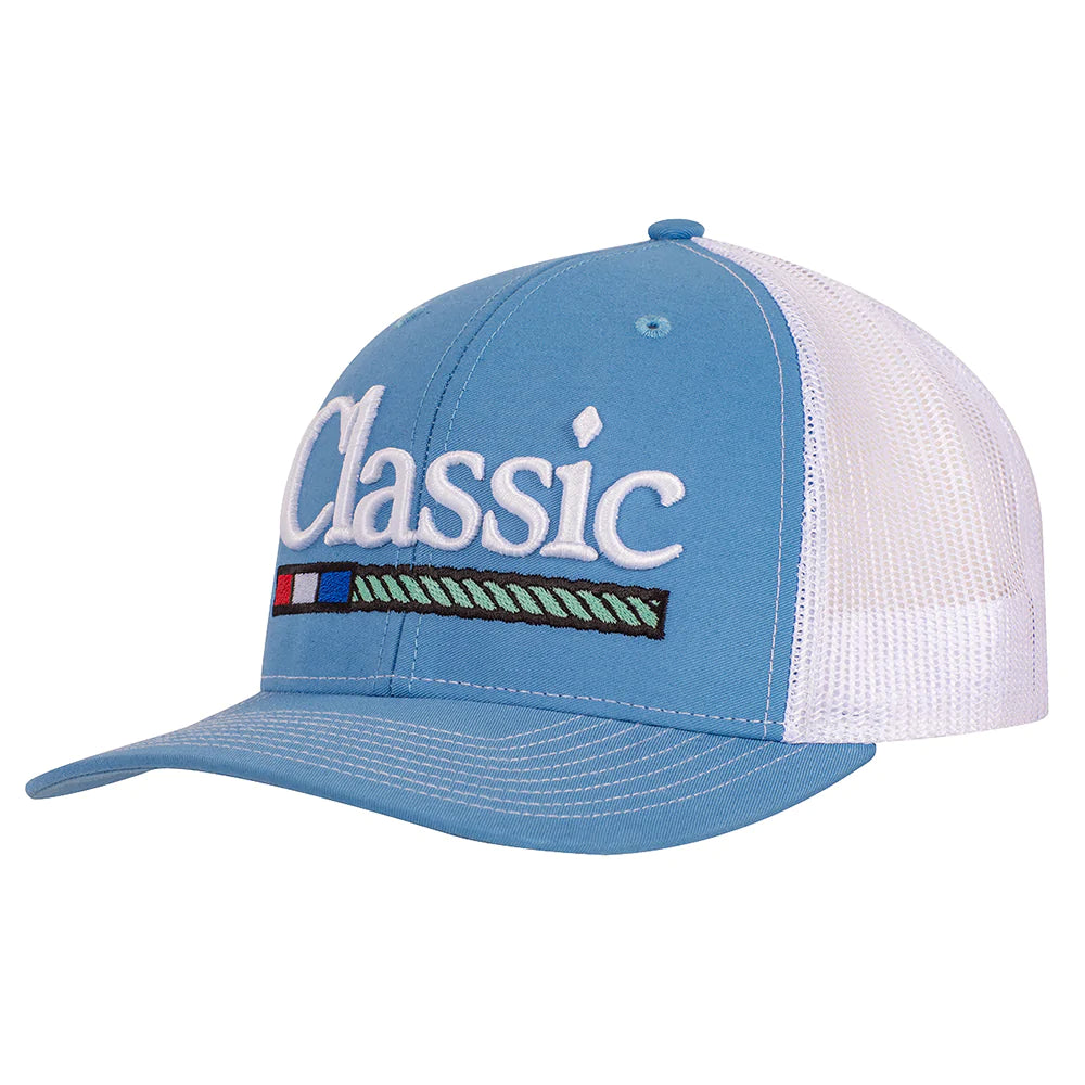 Classic Rope Blue/White Large Embroidered Logo Cap