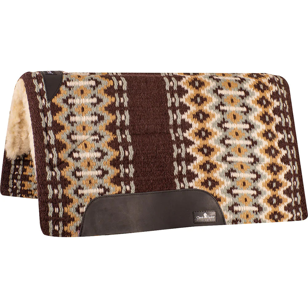 Classic Equine 3/4' SensorFlex Wool Top 34 x 38 Saddle Pad