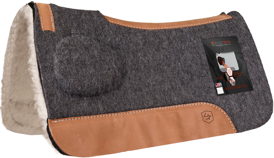Lone Star Evo-Tech Fit Saddle Pad with Fleece Bottom Grey