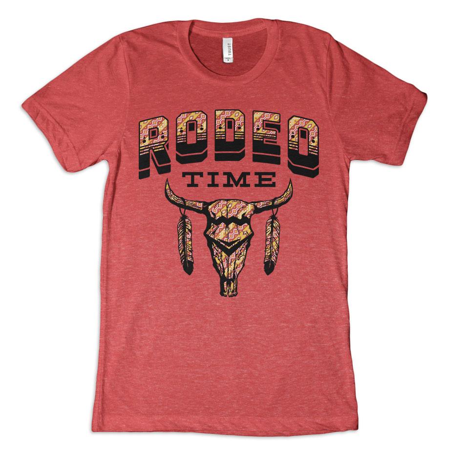 Dale Brisby Red Rodeo Time Tribal Tee