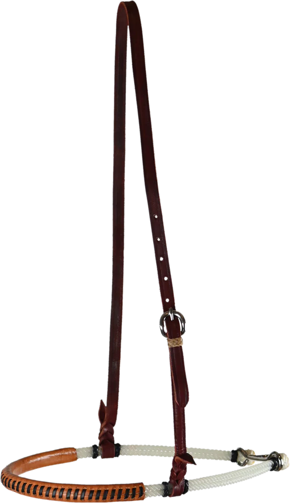 Lone Star Double Rope Leather Covered Noseband