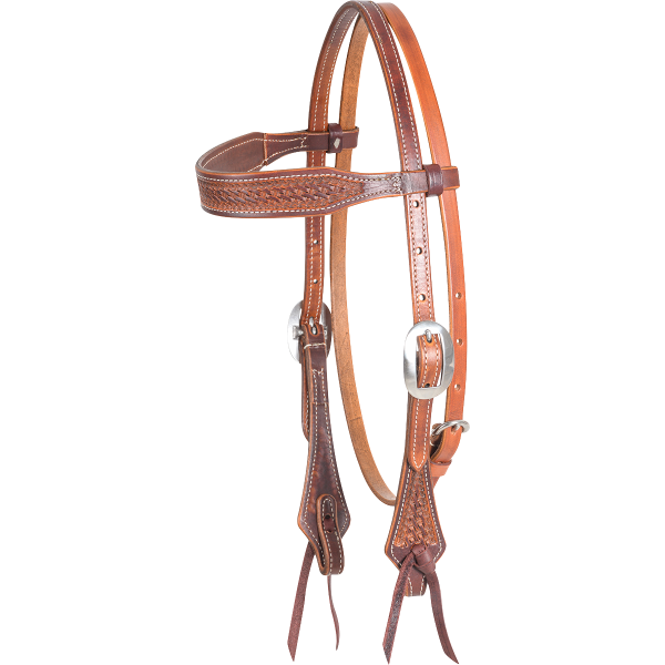 Martin Saddlery Antiqued and Tooled Browband Headstall