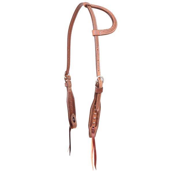 Martin Saddlery Dotted and Tooled Slip Ear Headstall