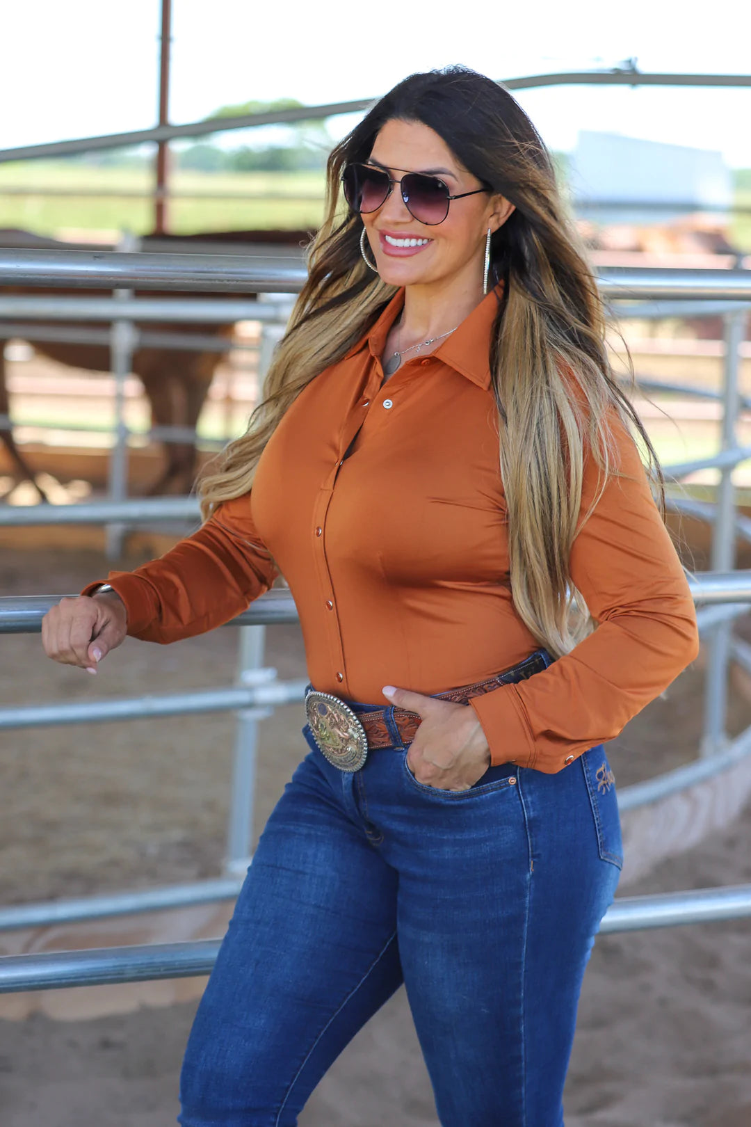 Ranch Dress'n Rust Performance Rodeo Shirt (Adult)