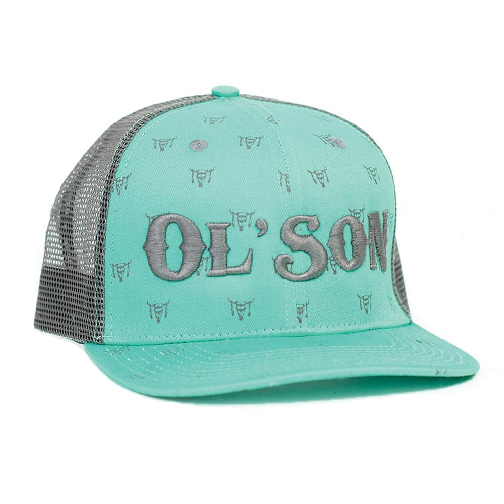 Dale Brisby Ol Son Light Green Skull Print Flatbill Cap