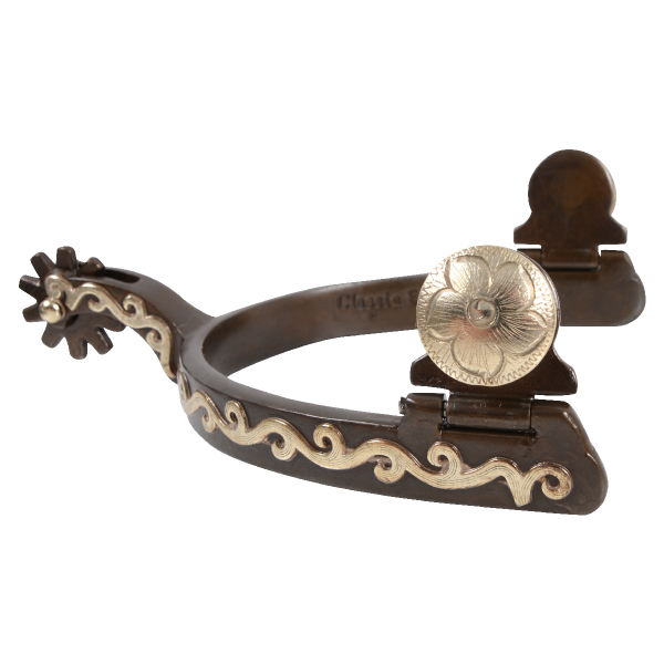 Classic Equine Flower Scroll Spurs