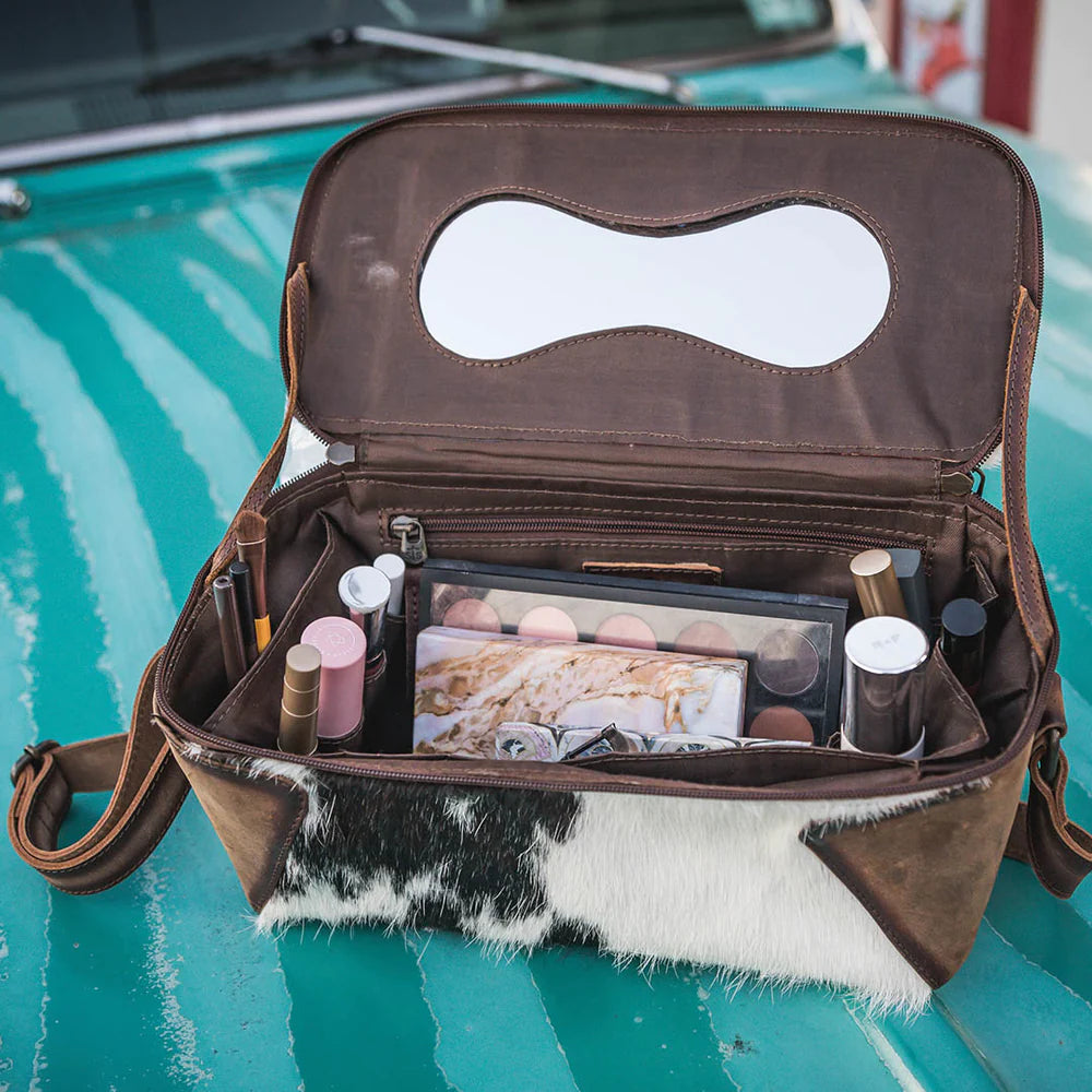 STS Ranch Cowhide Maddi Makeup Carry All
