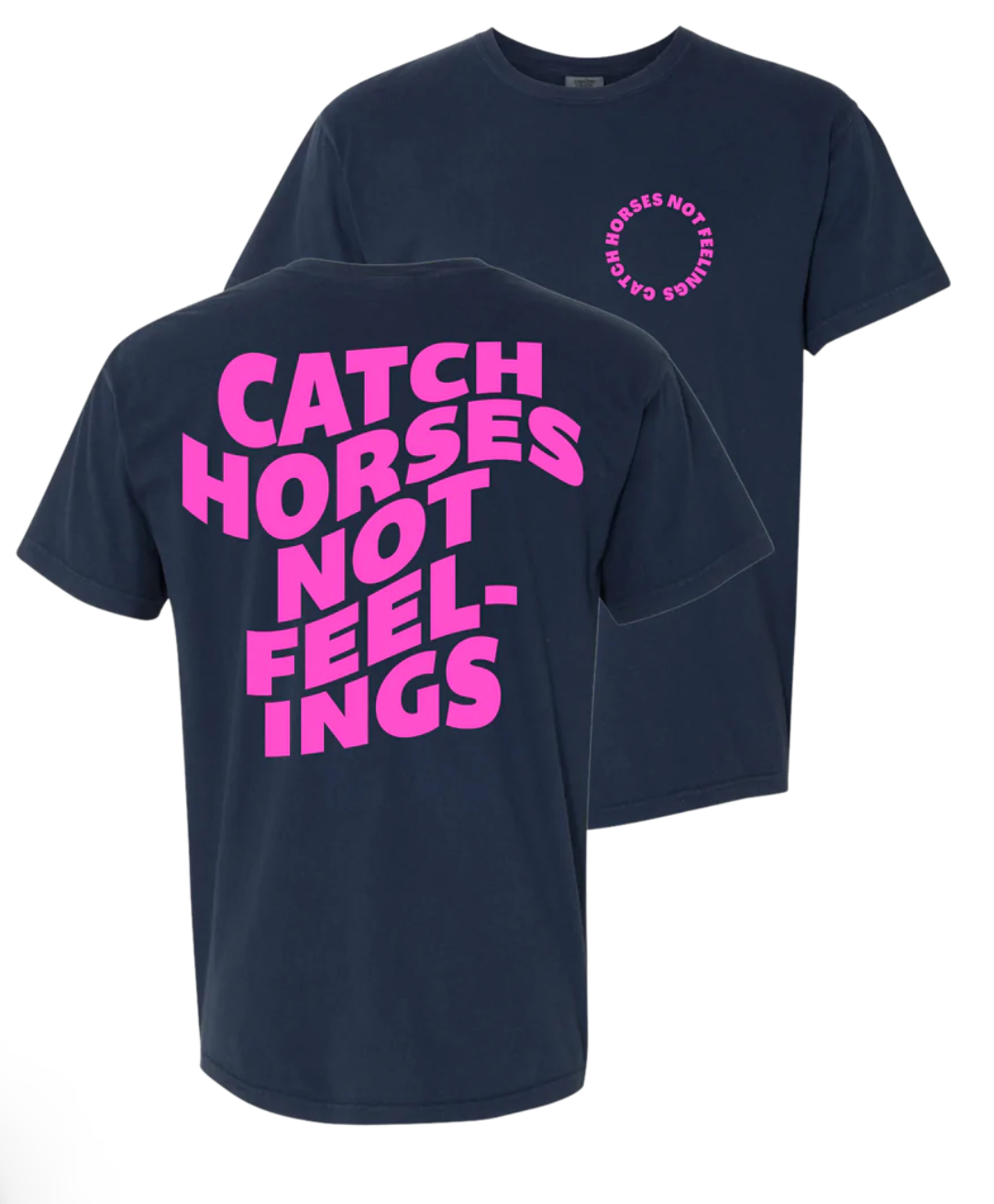 Ranch Dress'n Catch Horses - Navy Tee