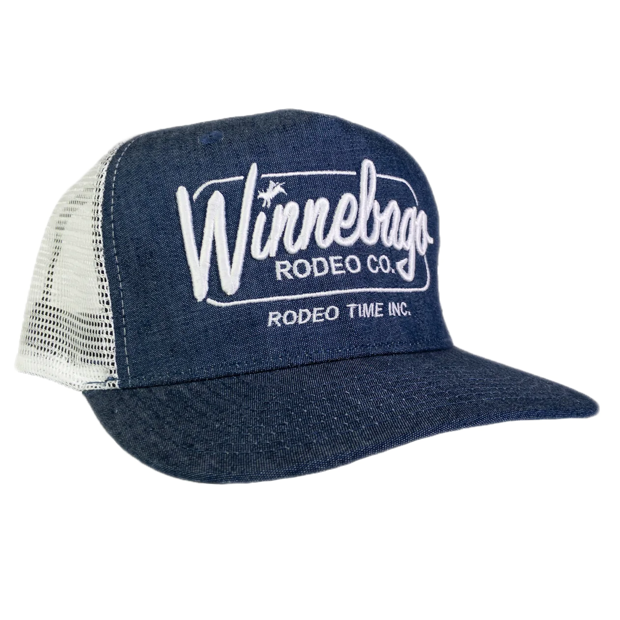 Dale Brisby Winnebago Rodeo Co Denim & White Meshback